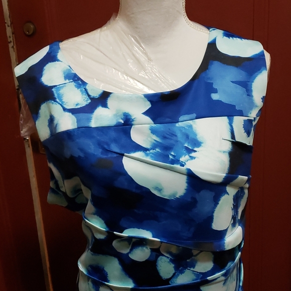 Calvin Klein Women Blue & White Dress Size 22W - Picture 6 of 14